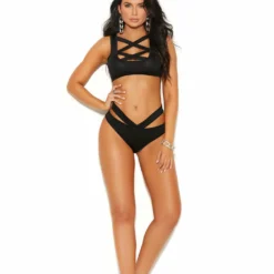 Elegant Moments Black Cami Set