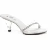 Ellie Shoes Clear Mule With Rhinestones