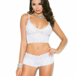 Elegant Moments LINGERIE Lace Bralette And Short Set