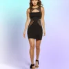 Roma Costume Cutout Dress With Glitter Sheer Mesh Panels CLOTHING