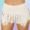 Roma Costume Suede Shorts With Fringe Detail CLOTHING