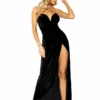 Roma Costume Maxi Length Velvet Dress With V-Wire Detail CLOTHING 1 Roma Costume Maxi Length Velvet Dress With V-Wire Detail CLOTHING