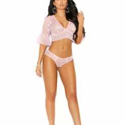 Elegant Moments LINGERIE Baby Pink Cami Set