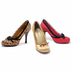 Ellie Shoes Satin Pump With Velvet Bow