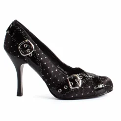 Ellie Shoes Polka Dots Buckled Pump