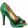Ellie Shoes Green Glitter Peep-Toe Pump 2 Ellie Shoes Green Glitter Peep-Toe Pump