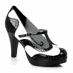 Ellie Shoes High Heel Oxford Toe Pump With Strap