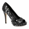 Ellie Shoes Open Toe Glitter Pump