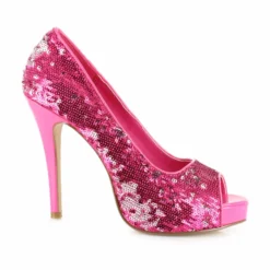 Ellie Shoes Open Toe Glitter Pump
