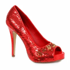 Ellie Shoes Open Toe Glitter Pump