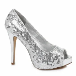 Ellie Shoes Open Toe Glitter Pump