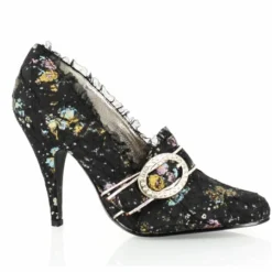 Ellie Shoes 4.5 Decorative Fabric Pump With Rhinestones