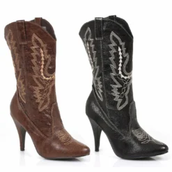 Ellie Shoes High Heel Ankle Cowgirl Boot