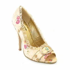 Ellie Shoes 4.5 Decorative Fabric Peep-Toe W/Rhinestones 9 Ellie Shoes 4.5 Decorative Fabric Peep-Toe W/Rhinestones