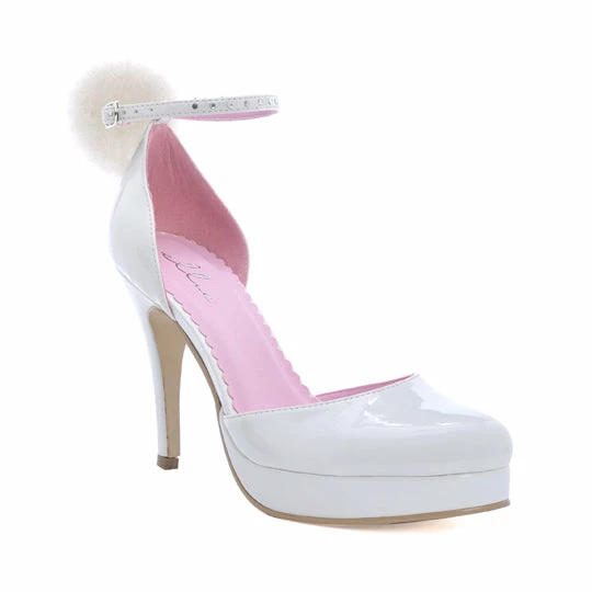 Ellie Shoes Closed Toe White Shoe With Strap 3 Ellie Shoes Closed Toe White Shoe With Strap