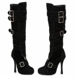Ellie Shoes Microfiber Knee High Boot With Buckles
