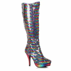 Ellie Shoes Mermaid Flip Sequins Boot