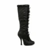 Ellie Shoes Satin Knee Boots With Concealed Platform