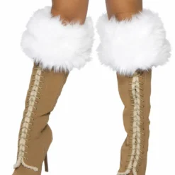Roma Costume ACCESORIES White Fur Boot Cuffs