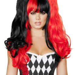 Roma Costume ACCESORIES Black Red Wig