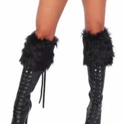 JValentine Black Faux Fur Boot Toppers