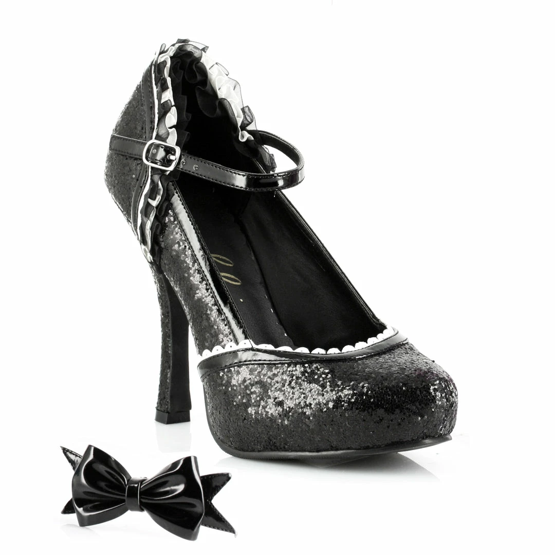 Ellie Shoes Glitter High Heel Close Toe Shoe With Bow 4 Ellie Shoes Glitter High Heel Close Toe Shoe With Bow