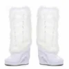 Ellie Shoes Fur Light Up Knee High Platform Boot