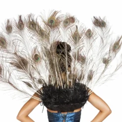 Roma Costume Costume Accessories Peacock Tail Feather