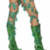 Roma Costume Rave Leg Warmers & Wraps Green Leaf Thigh Wraps