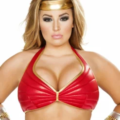 Roma Costume Haltered Top With Gold Trim Detail CLOTHING