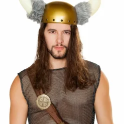 Roma Costume Viking Hat With Faux Fur Detail Costume Accessories
