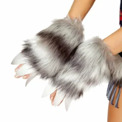 Roma Costume Pair Of Wolf Gloves