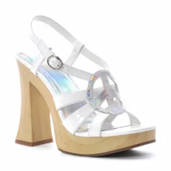 Ellie Shoes 5 Chunky Peace Sign Sandal