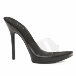 Ellie Shoes 5 Heel Clear Mule