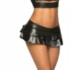 Espiral CLOTHING Wet Look Ruffled Mini Skirt 2 Espiral CLOTHING Wet Look Ruffled Mini Skirt