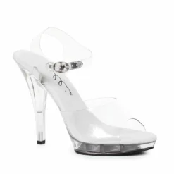 Ellie Shoes 5 Heel Clear Wide Width Sandal