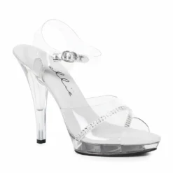 Ellie Shoes 5 Heel Clear Wide Width Sandal