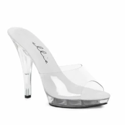 Ellie Shoes 5 Heel Clear Wide Width Sandal