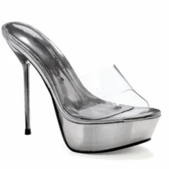 Ellie Shoes 5 Metallic Stiletto Heel Platform Mule