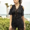 Espiral Black Romper Cover-Ups & Beachwear