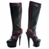 Ellie Shoes 6 Heel Knee Boots With Pink Neon