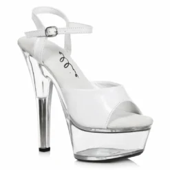 Ellie Shoes 6 Heel Sandal With Clear Bottom
