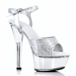 Ellie Shoes 6 Heel Glitter Sandal