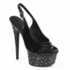 Ellie Shoes 6 Star Sling Back Tattoo Stiletto