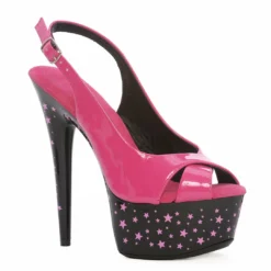 Ellie Shoes 6 Star Sling Back Tattoo Stiletto