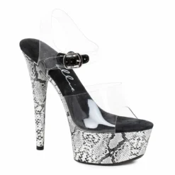 Ellie Shoes 6 Snakeskin Platform Sandal
