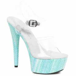 Ellie Shoes 6 Snakeskin Platform Sandal