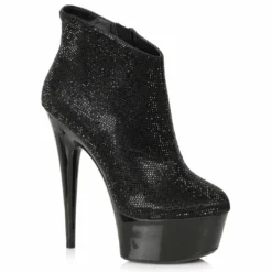 Ellie Shoes 6 RHINESTONE STILETTO BOOTIE