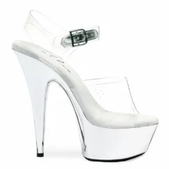 Ellie Shoes 6 Peeptoe Chrome Stiletto Sandal