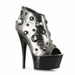 Ellie Shoes 6 Open Toe Bootie With Large Stones